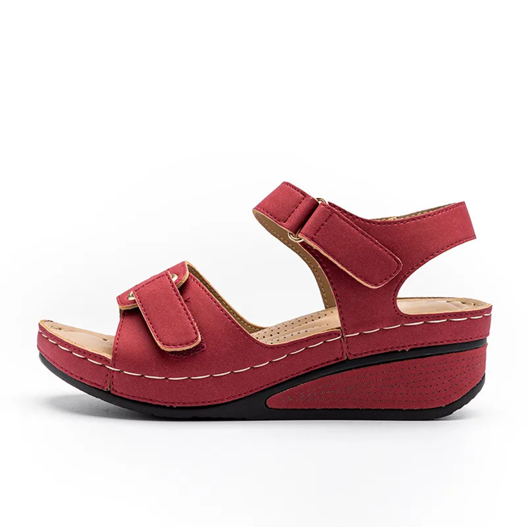 Klittenband Enkelsandalen Sleehak