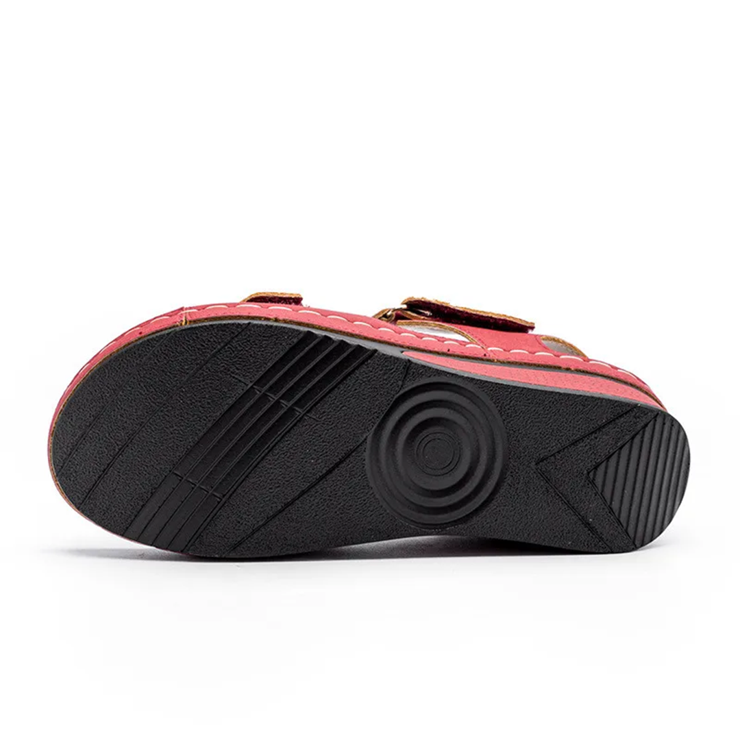 Klittenband Enkelsandalen Sleehak